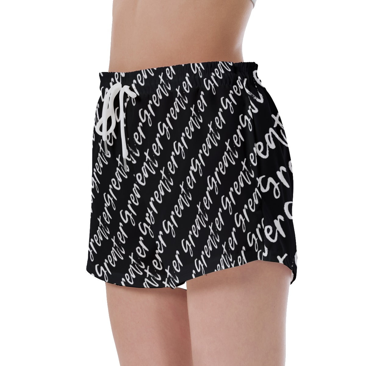 Greater Black Print Women's Shorts