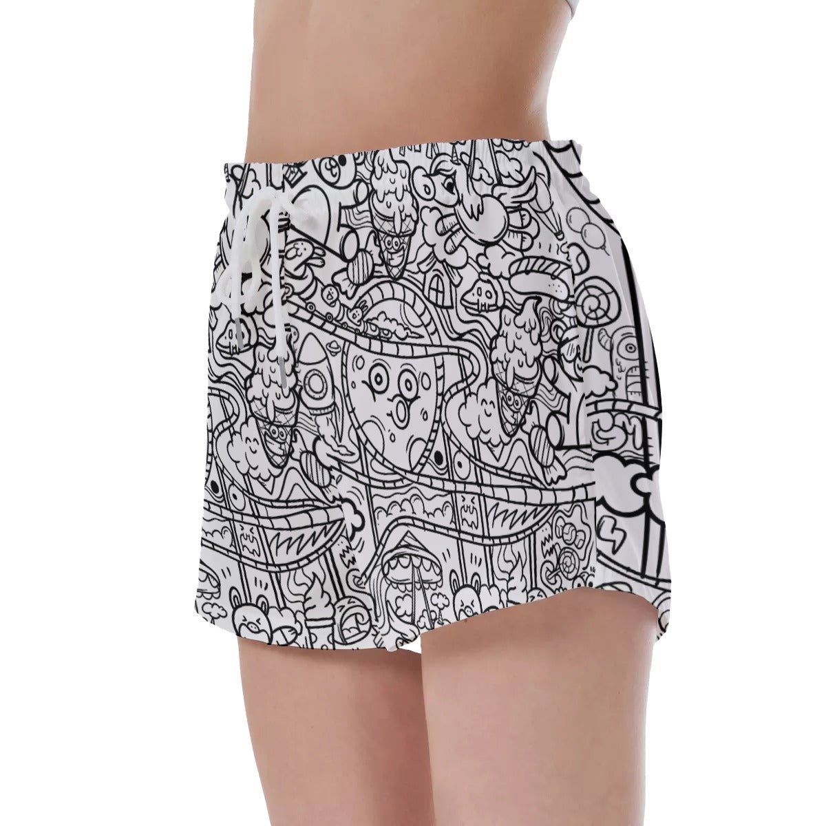 Graffiti Print Women's Shorts