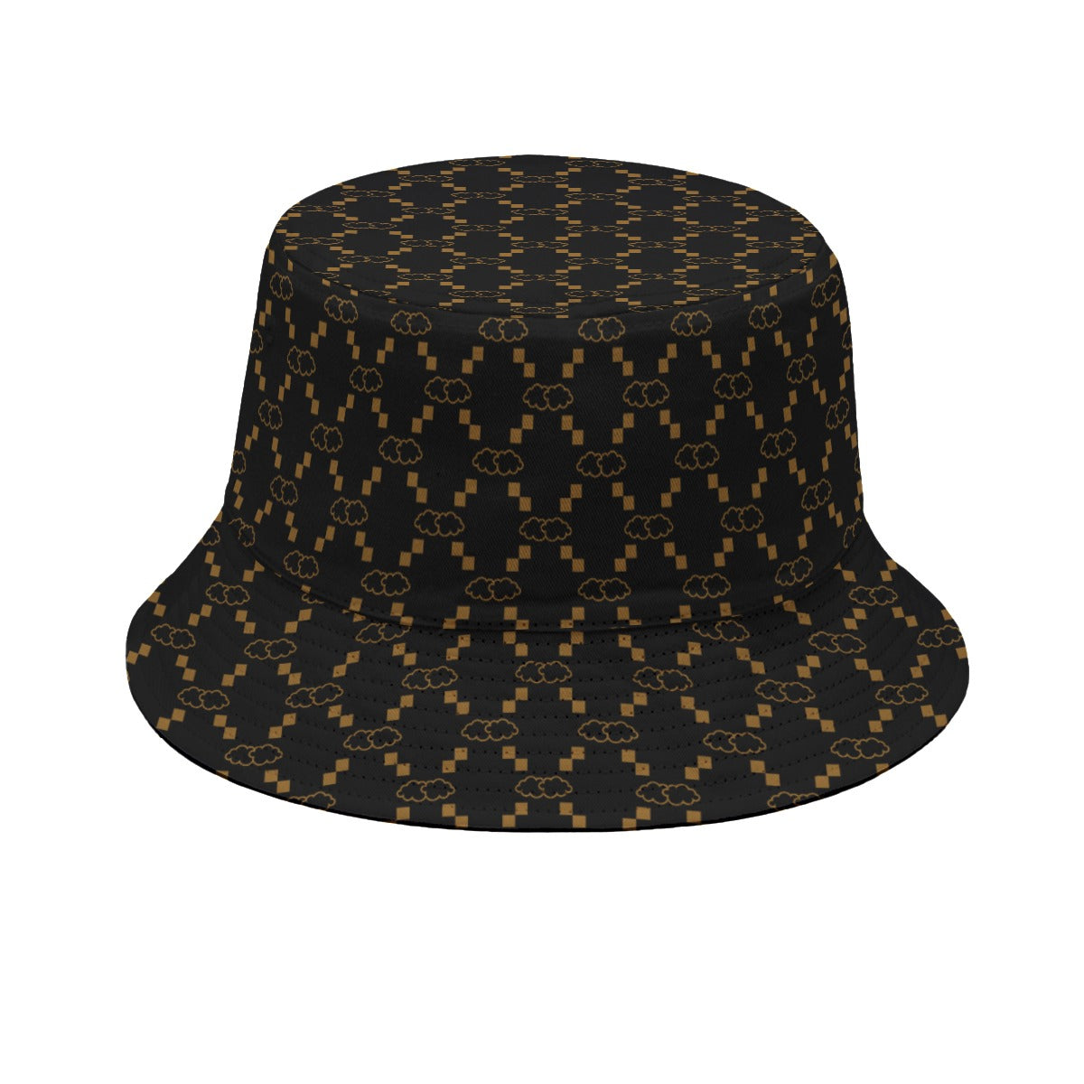 Black GG Print Fisherman hat