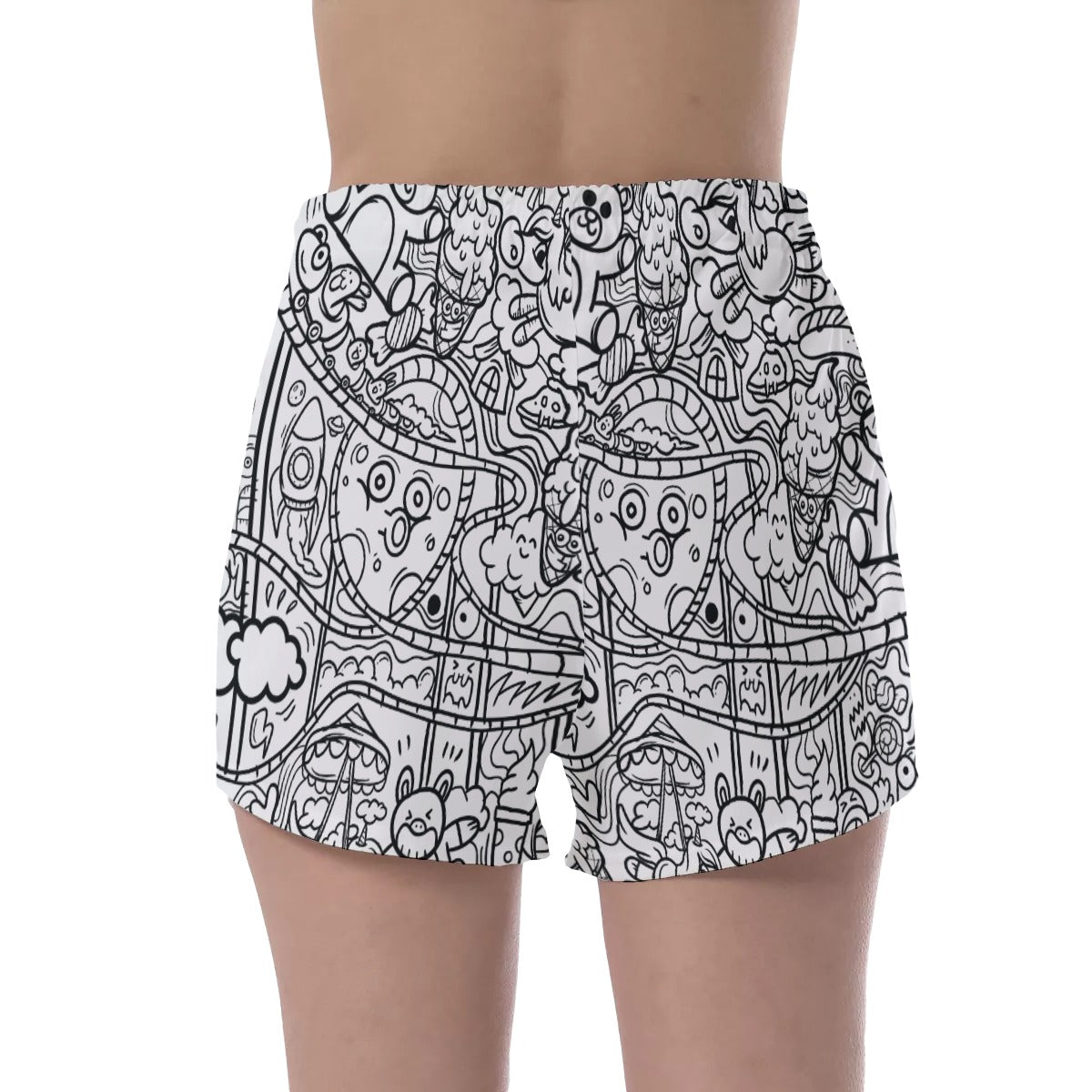 Graffiti Print Women's Shorts