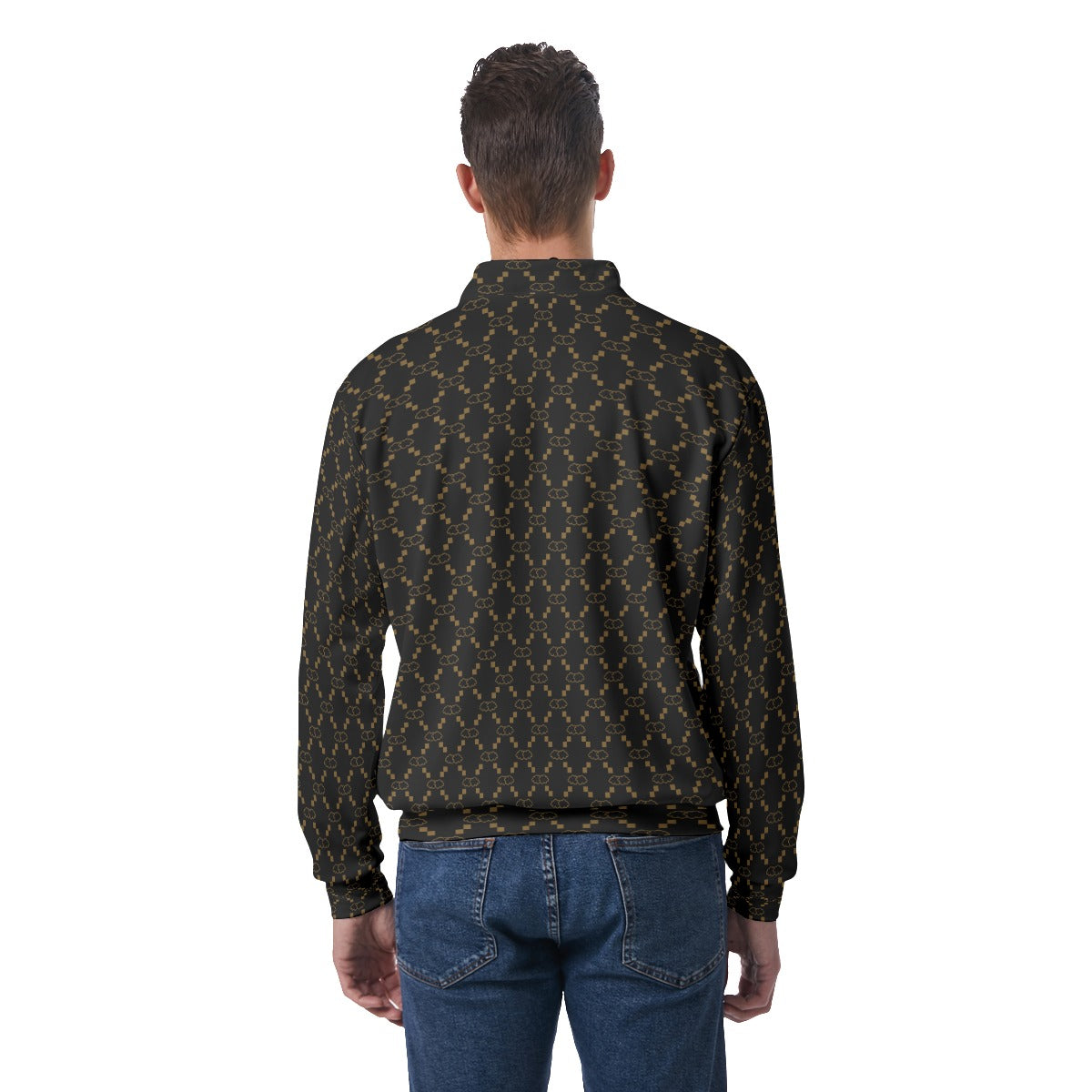 Black GG Print Men's Jacket