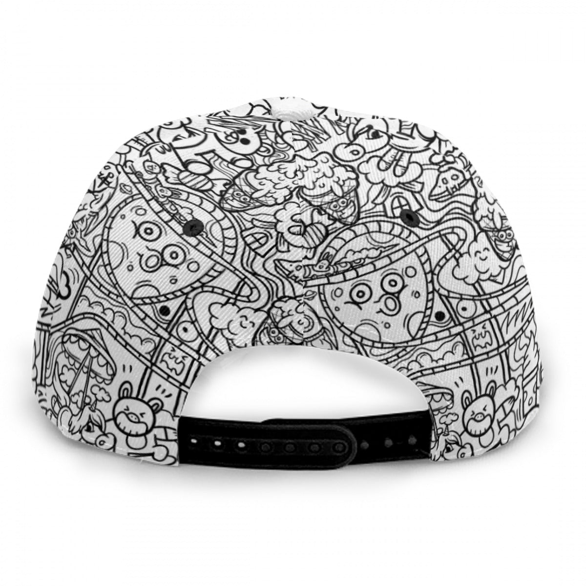 Graffiti Baseball Cap With Flat Brim