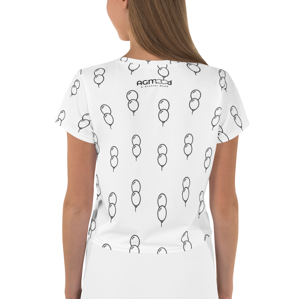Balloon Print Crop Tee