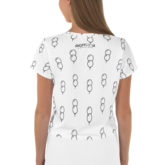 Balloon Print Crop Tee