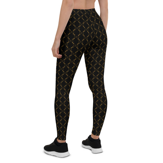 Black GG Print Leggings