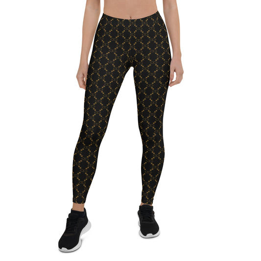 Black GG Print Leggings