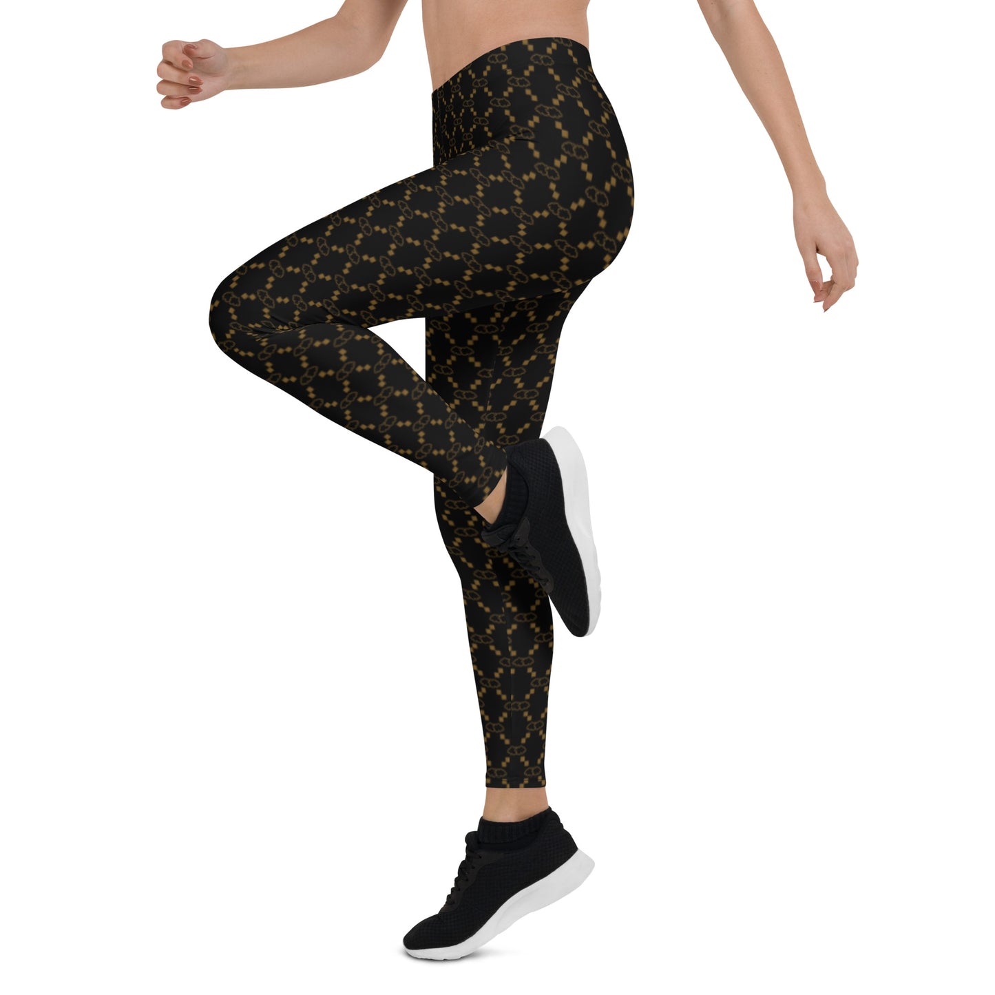 Black GG Print Leggings