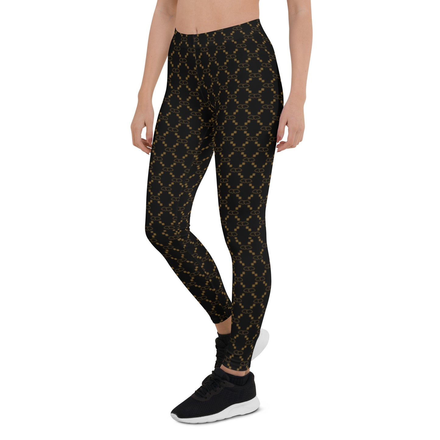 Black GG Print Leggings