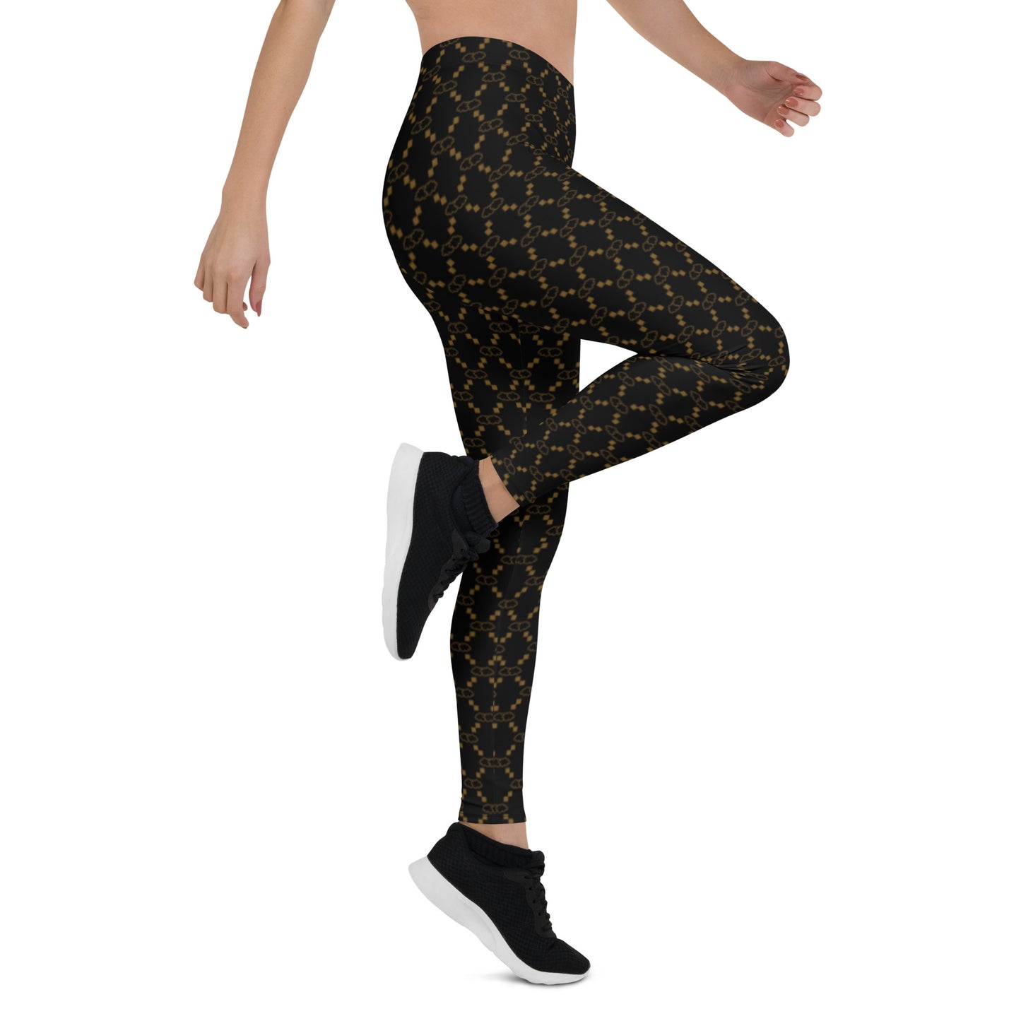 Black GG Print Leggings