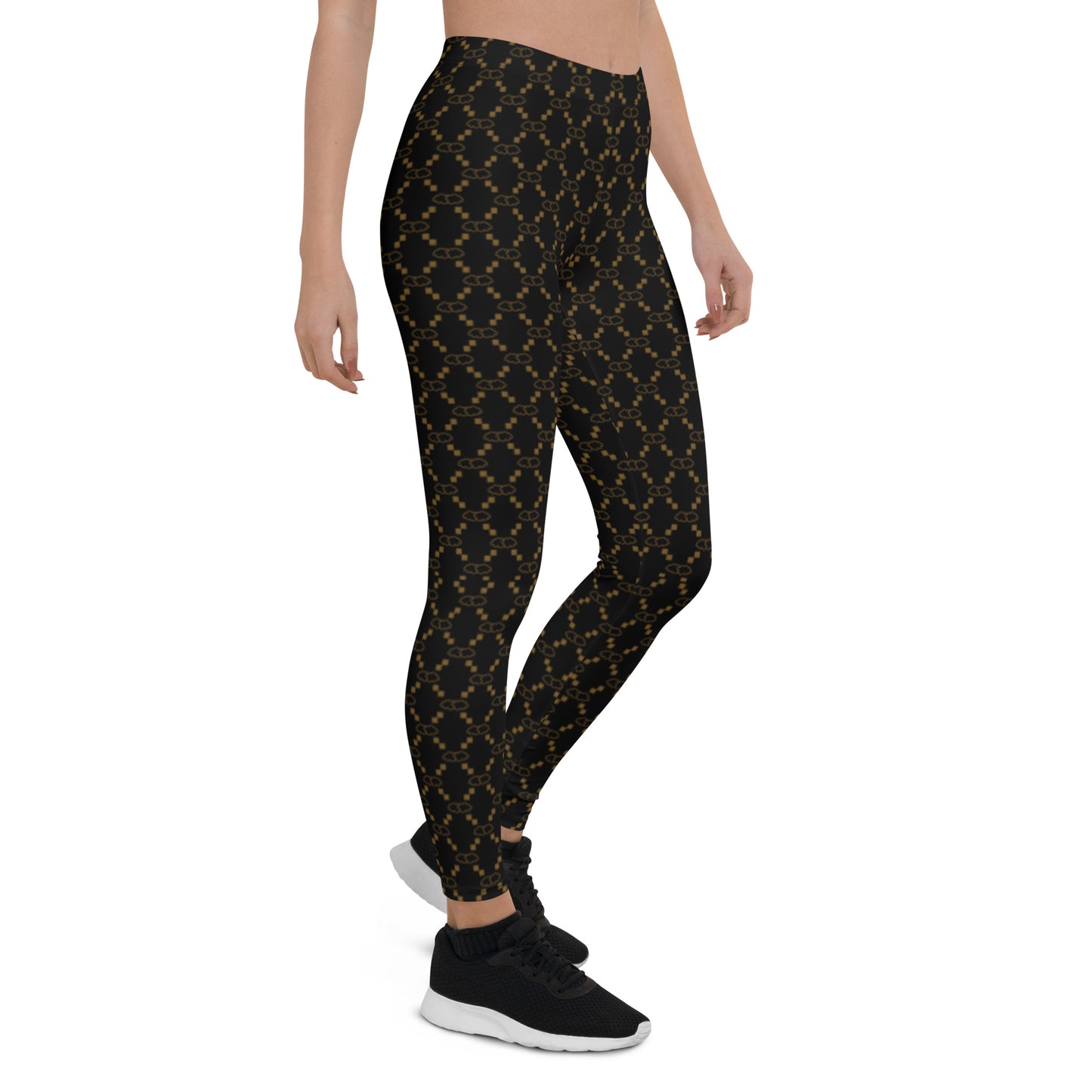 Black GG Print Leggings