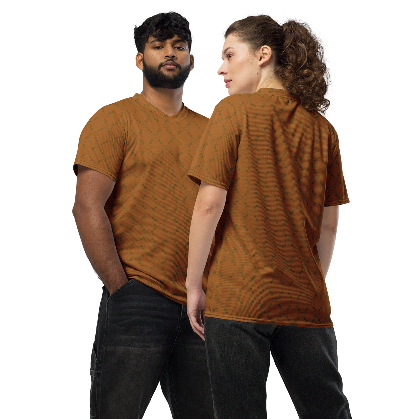 Gold GG Print unisex sports jersey