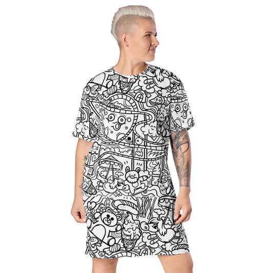 Graffiti T-shirt dress