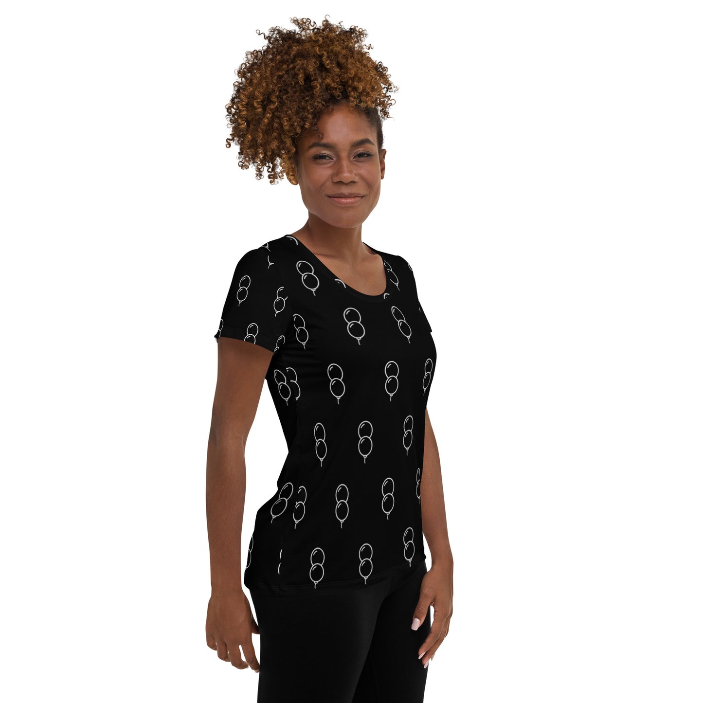 Balloon Print Women's Athletic T-shirt