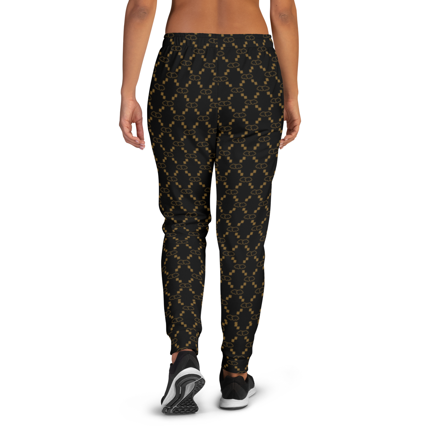 Black GG Print Joggers