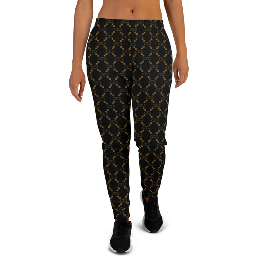 Black GG Print Joggers