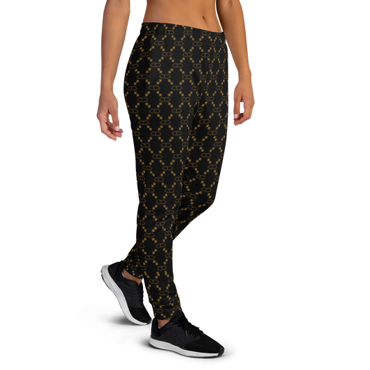 Black GG Print Joggers