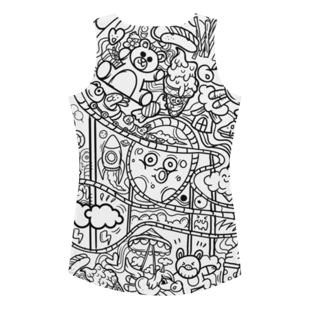 Graffiti Print Tank Top