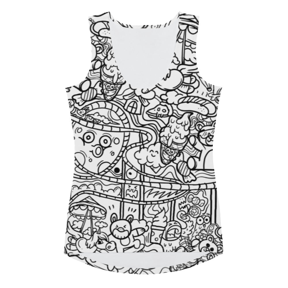 Graffiti Print Tank Top