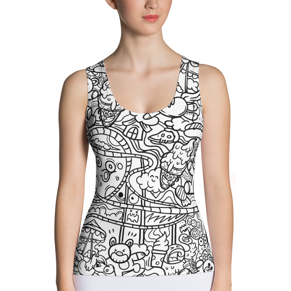 Graffiti Print Tank Top
