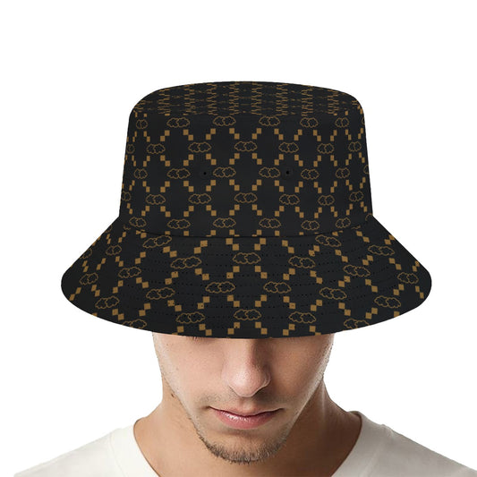 Black GG Print Fisherman hat