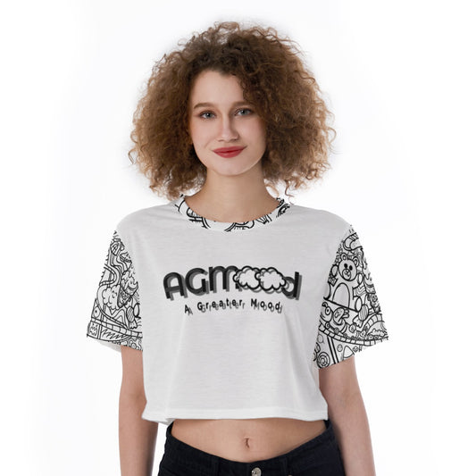 Graffiti Print Cropped T-Shirt