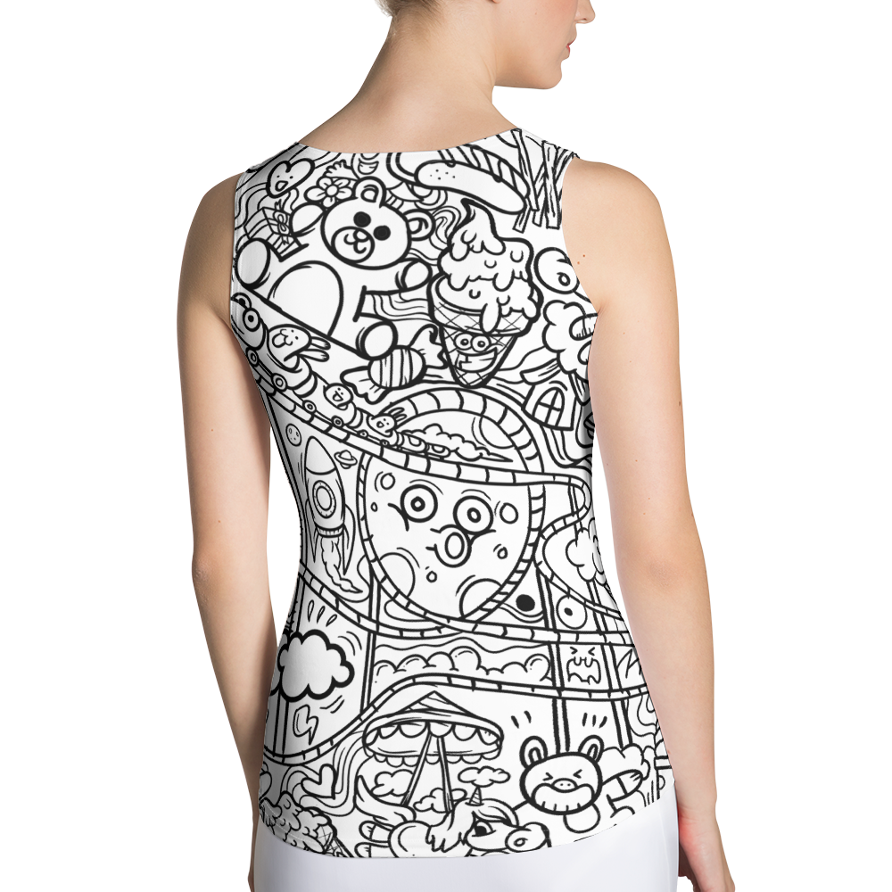 Graffiti Print Tank Top