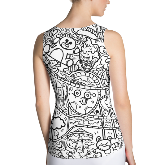 Graffiti Print Tank Top