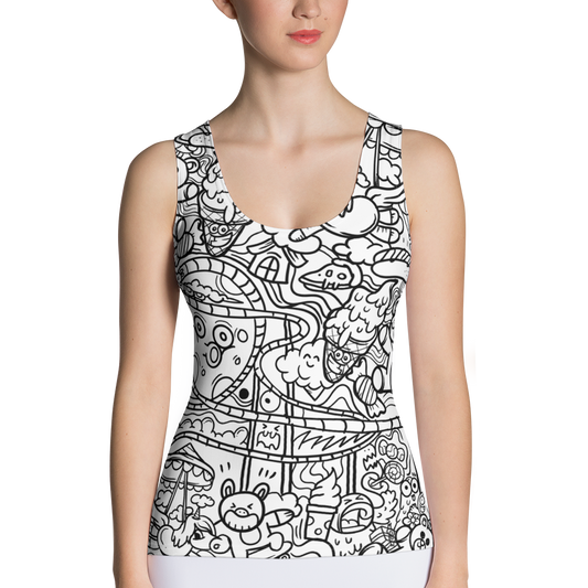 Graffiti Print Tank Top