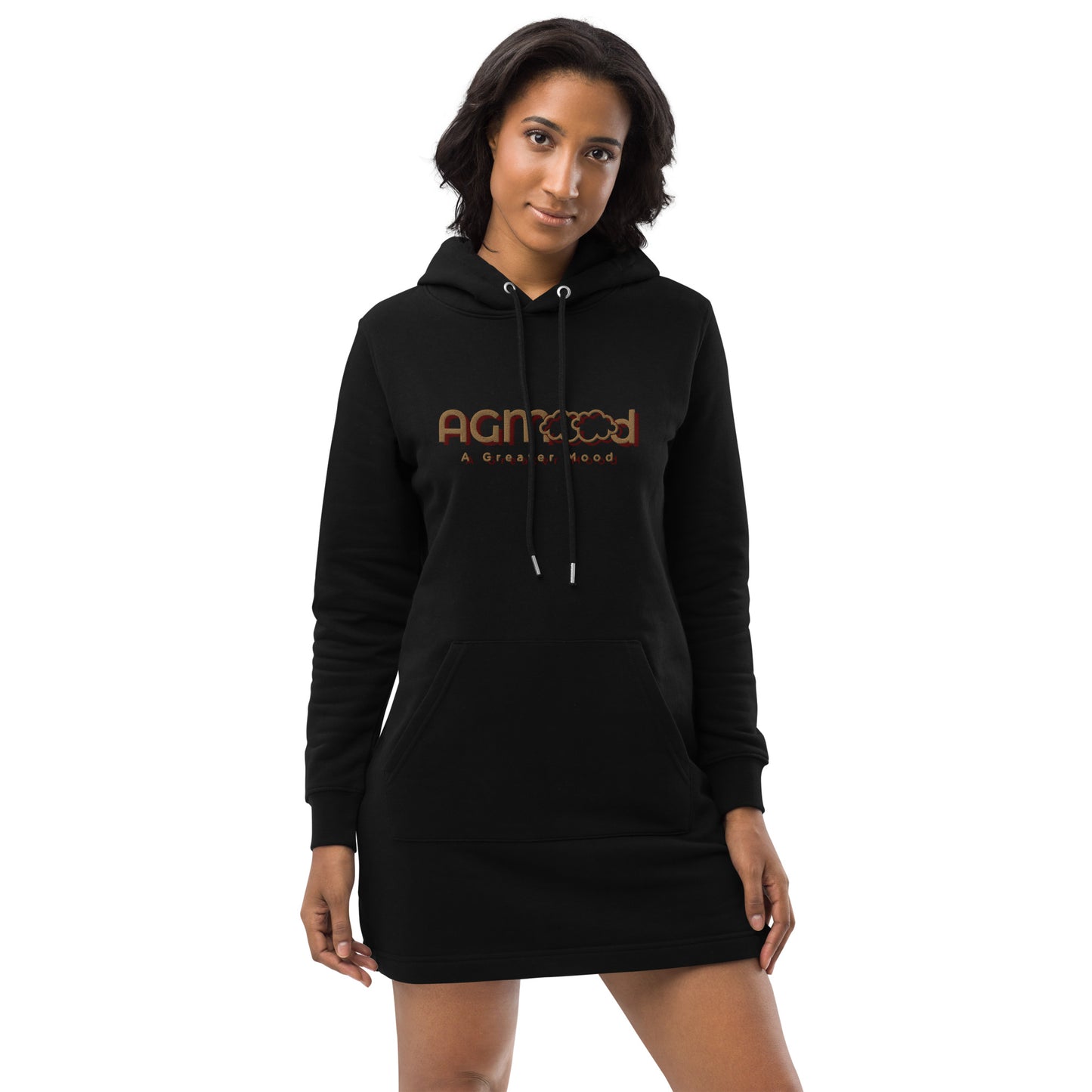 Black AGM Logo Hoodie dress